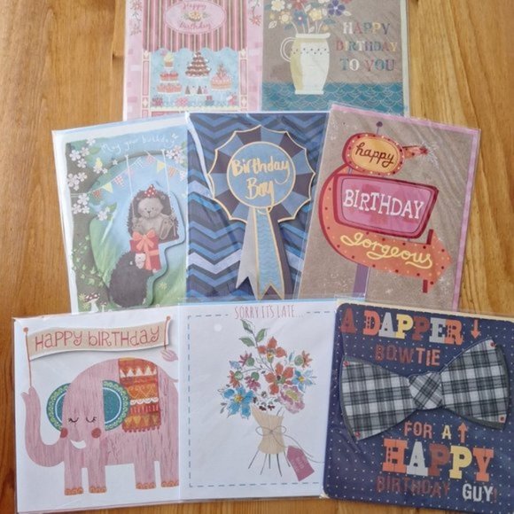 Magi Other - Magi Variety Birthday Card Bundle of 8 (eight)